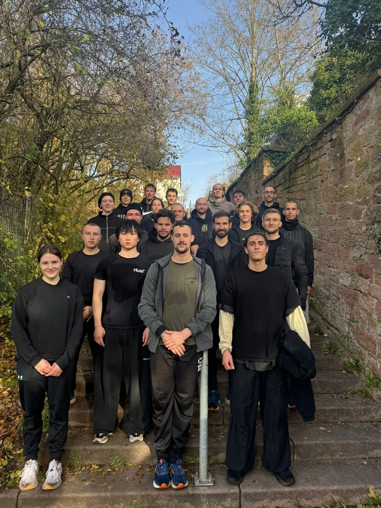 Group photo at the stairs