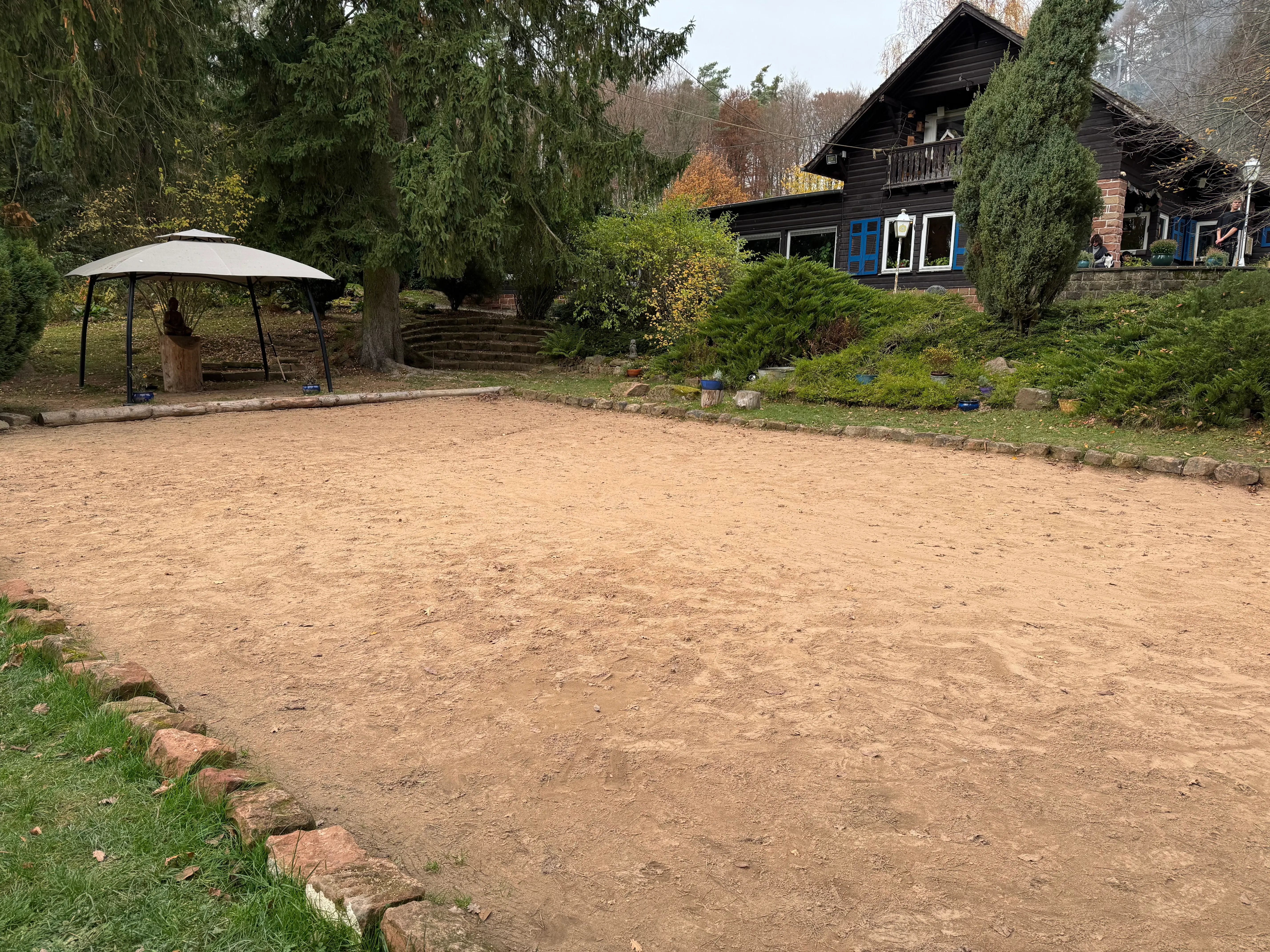 The sandy training ground